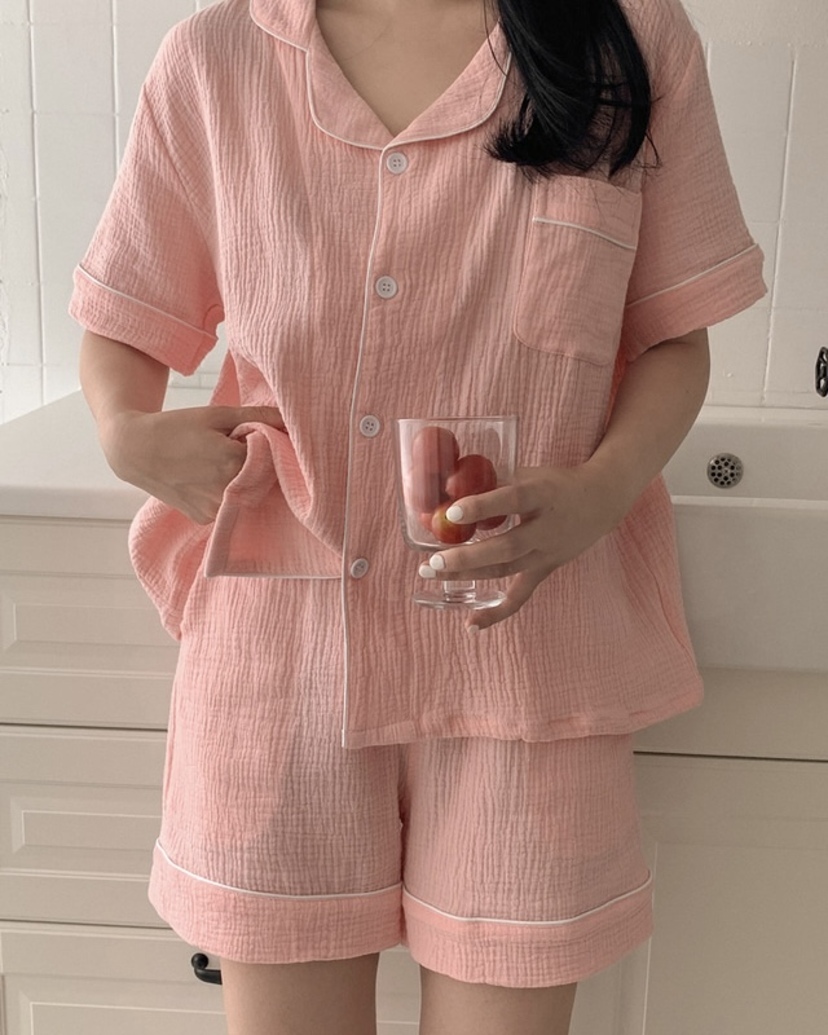 情侶睡衣 彩虹7天 短袖套裝11