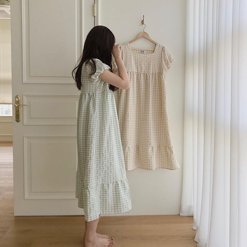 Wendy Puff方格紋泡泡袖3