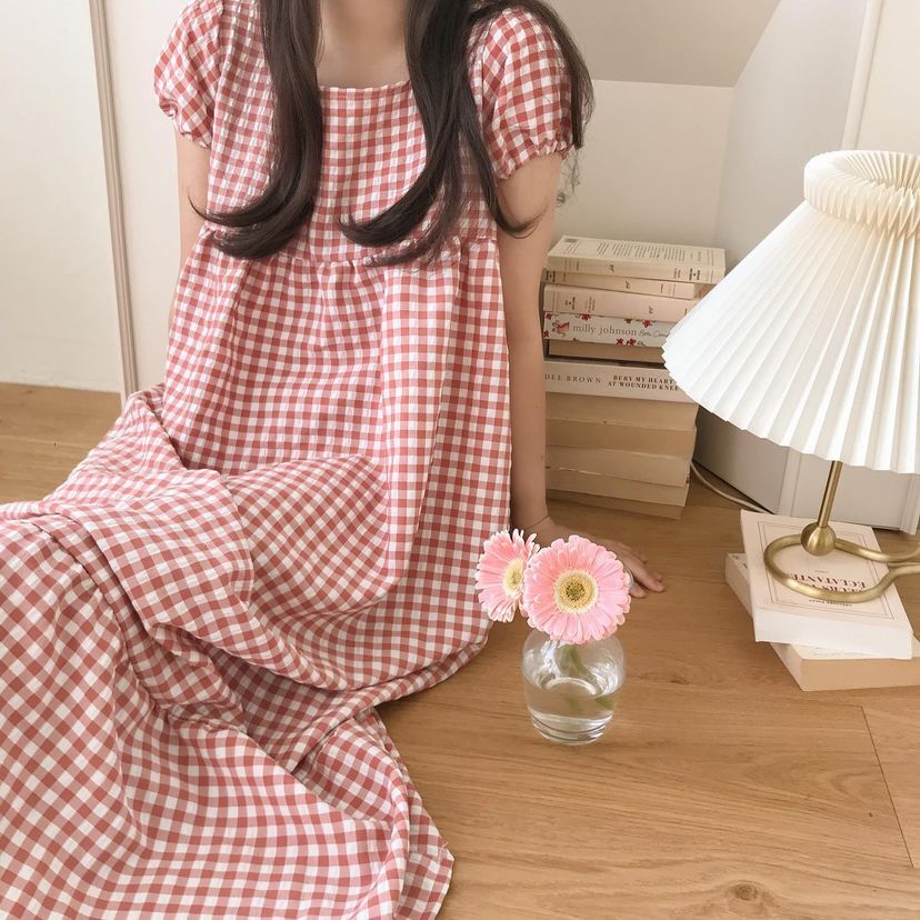 Wendy Puff方格紋泡泡袖4