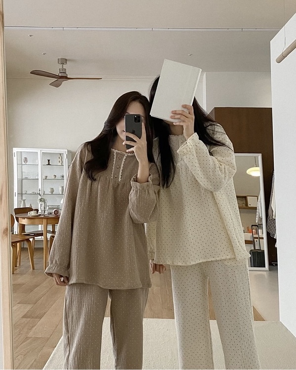 Dot Lace 點點蕾絲 長袖套裝連身裙21