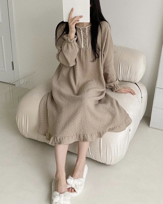 Dot Lace 點點蕾絲 長袖套裝連身裙25