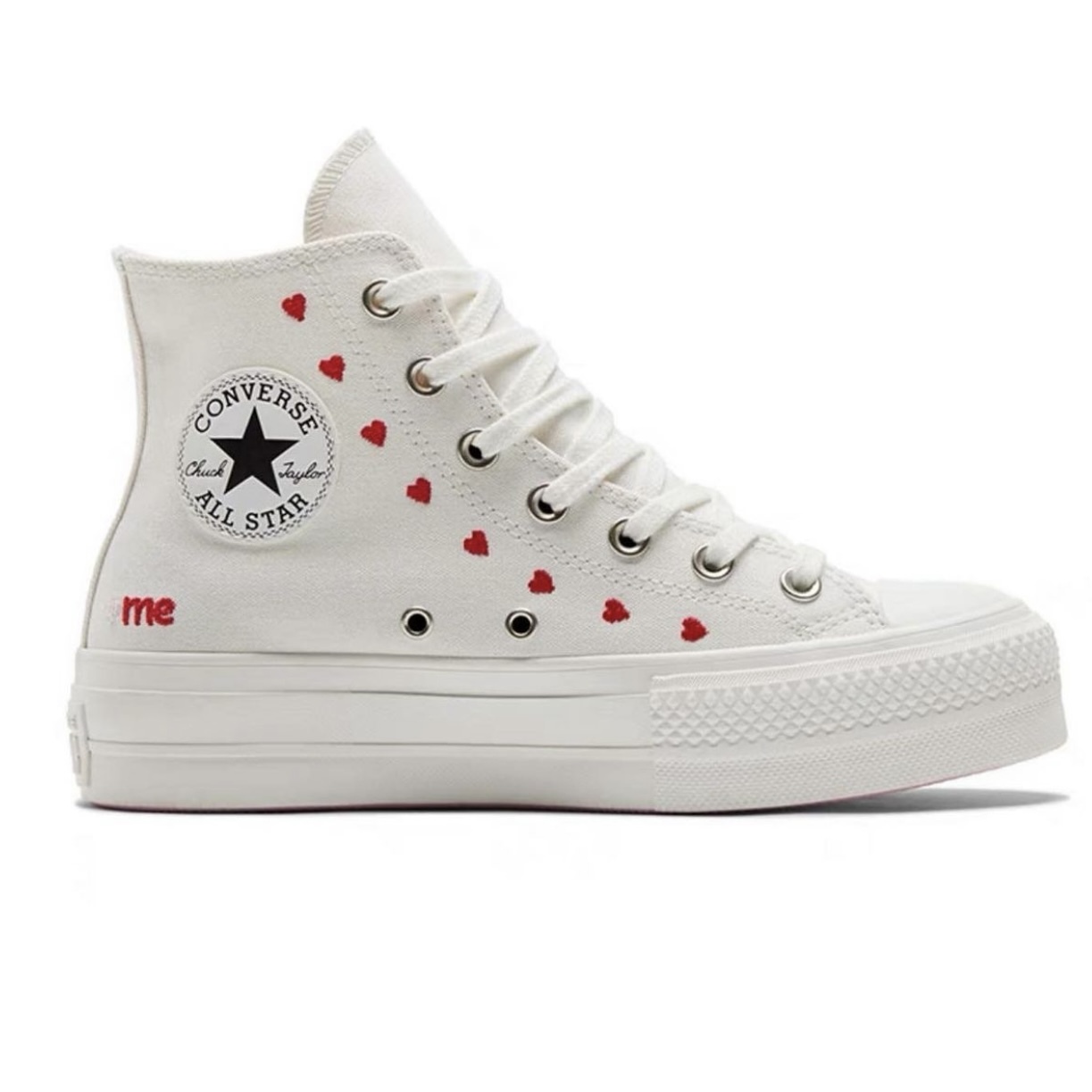 刺繡小愛心 高筒厚底鞋3