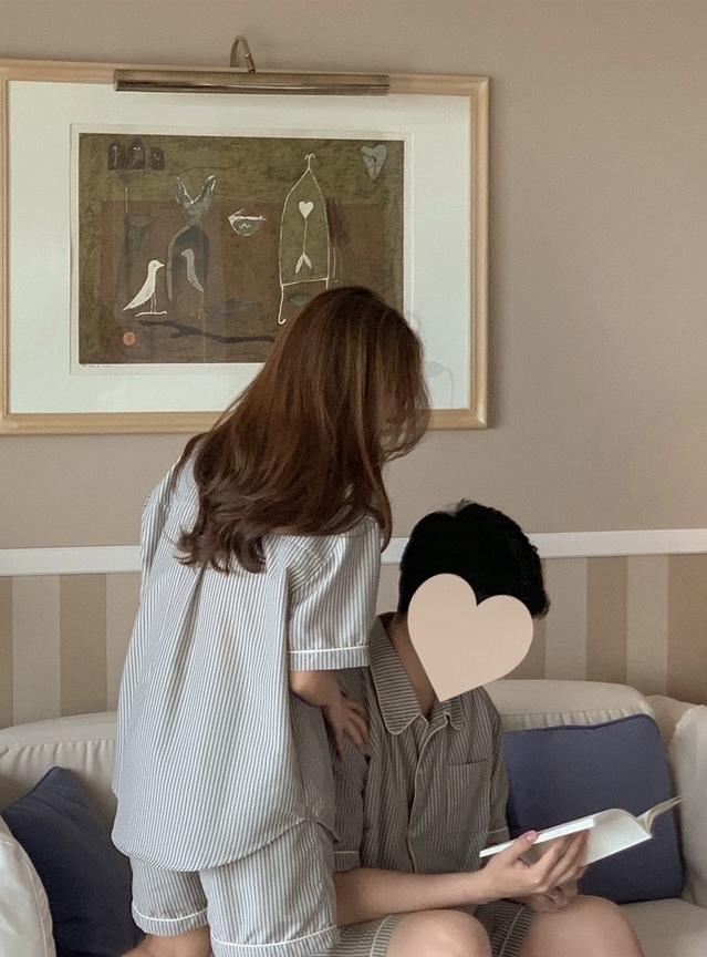 莫蘭迪條紋 短袖套裝4