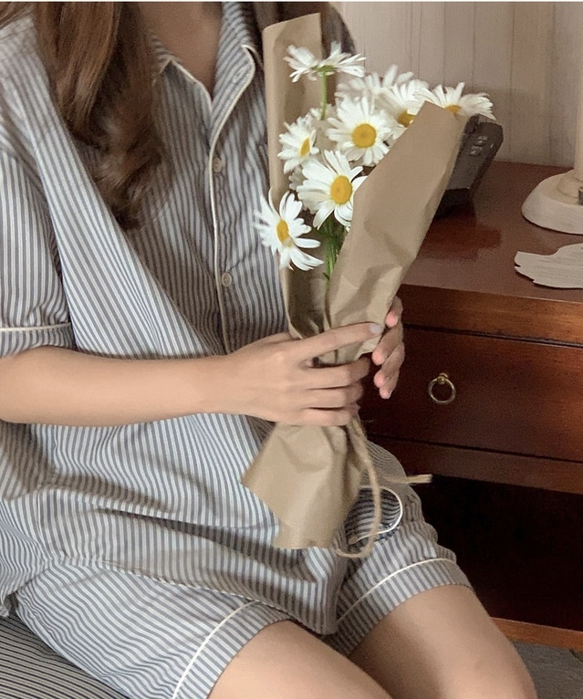 莫蘭迪條紋 短袖套裝2