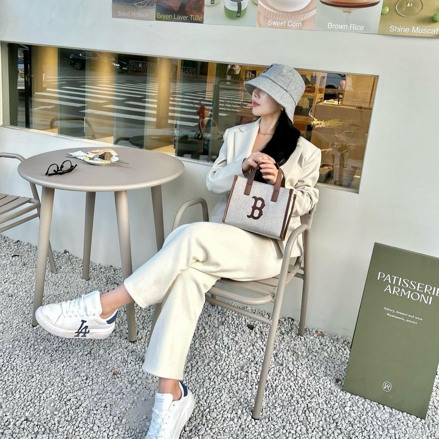 韓國 MLB 大LOGO 帆布 托特包2