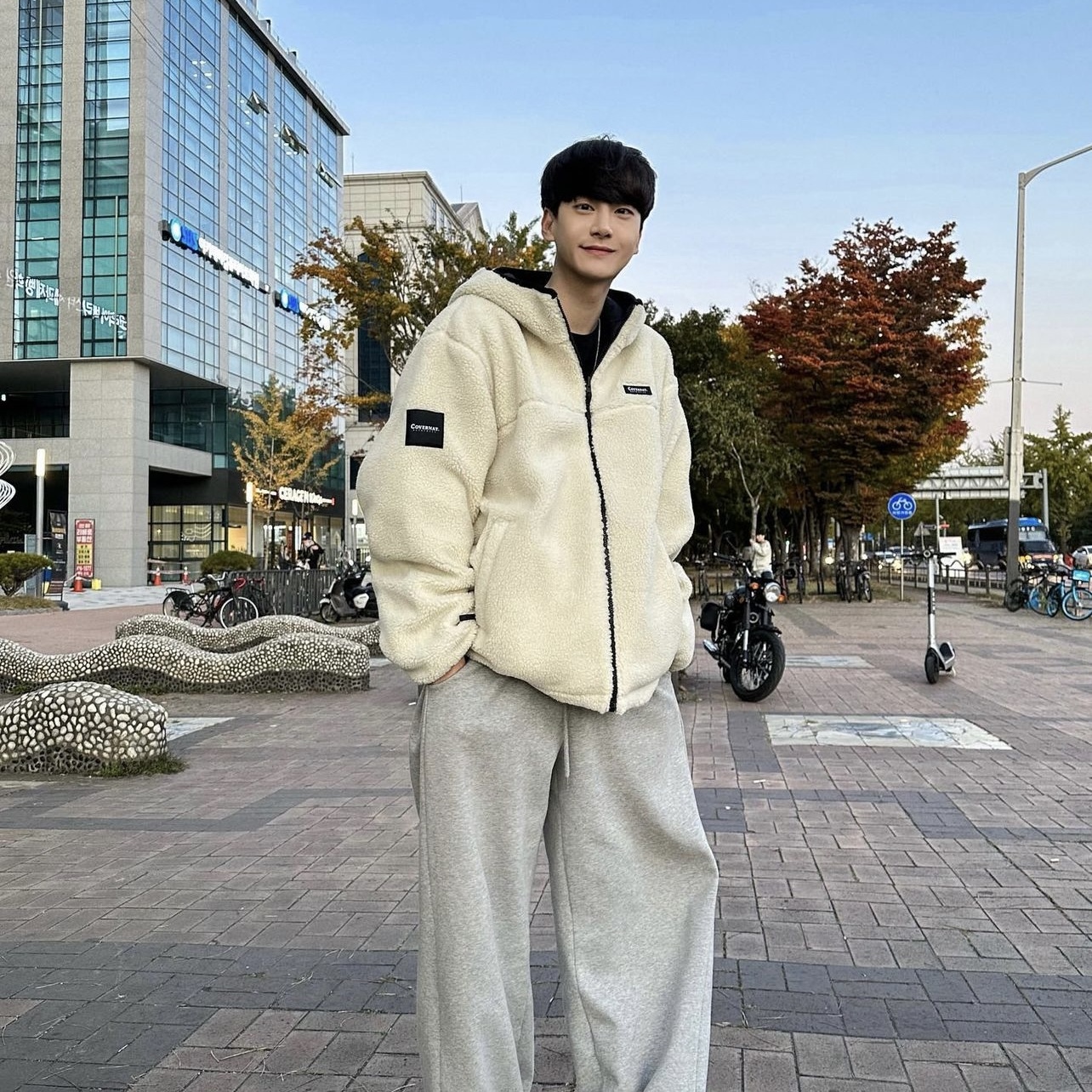 韓國COVERNAT 雙面羊絨 連帽外套10