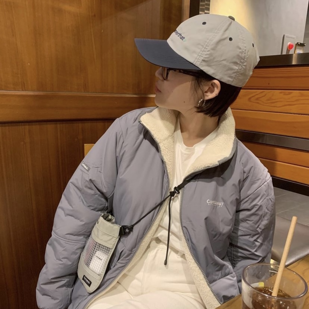 COVERNAT 雙面羊絨 立領外套3