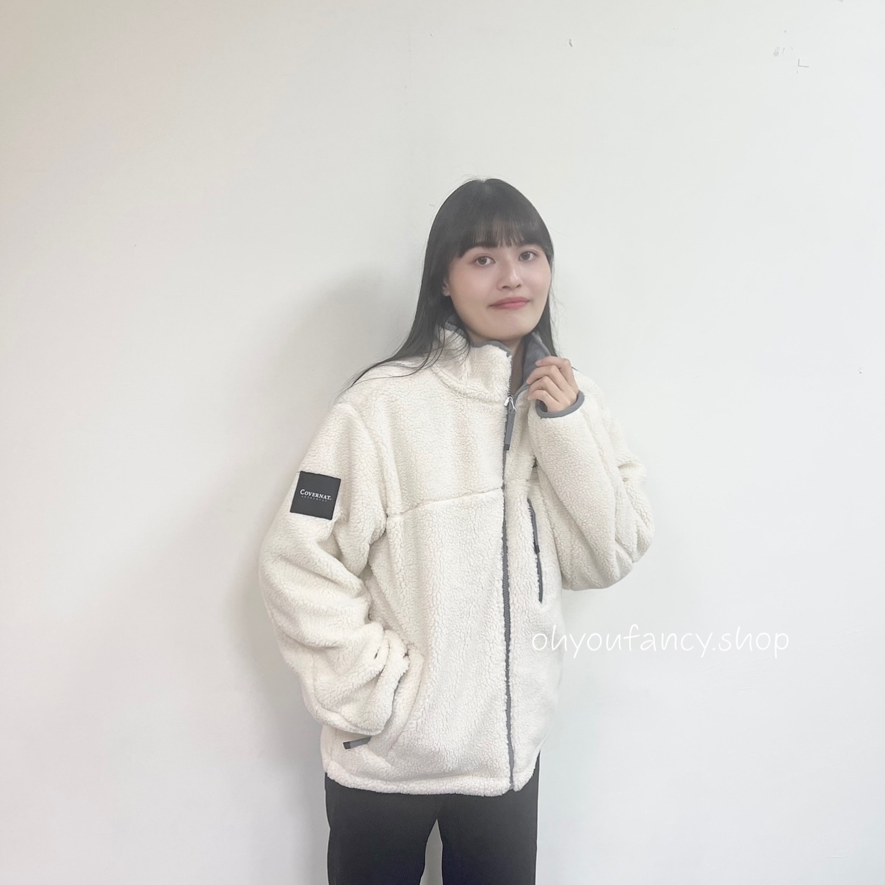 COVERNAT 雙面羊絨 立領外套5