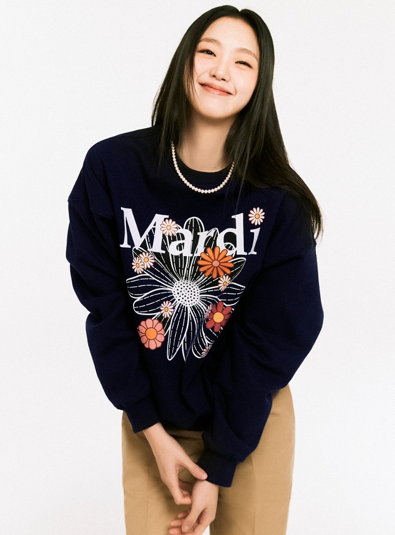 Mardi Mercredi 彩色花朵長袖大學T6