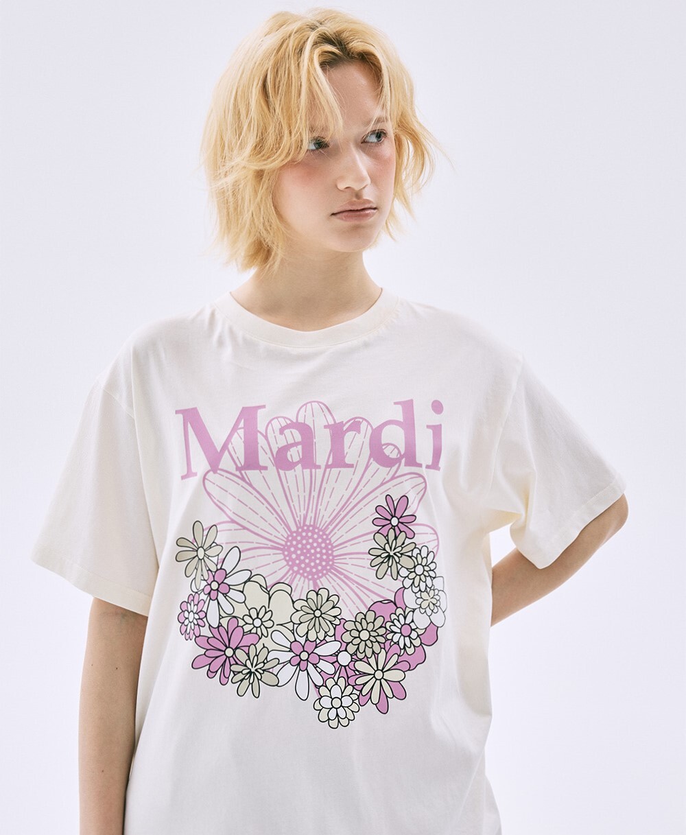 TSHIRT FLOWERMARDI JARDIN_CREAM PINKLAVENDER1