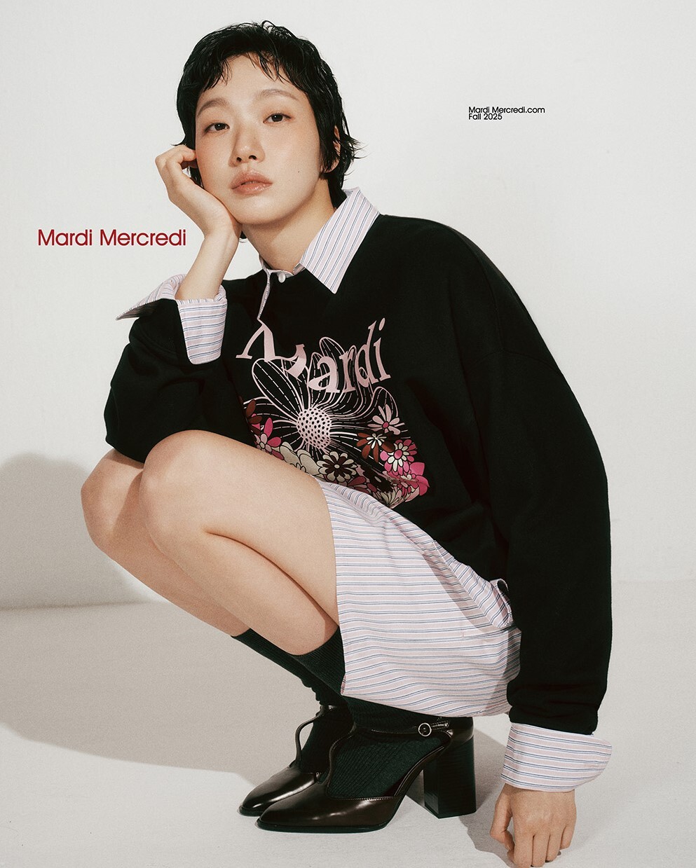 SWEATSHIRT FLOWERMARDI JARDIN_BLACK PALEPINK1