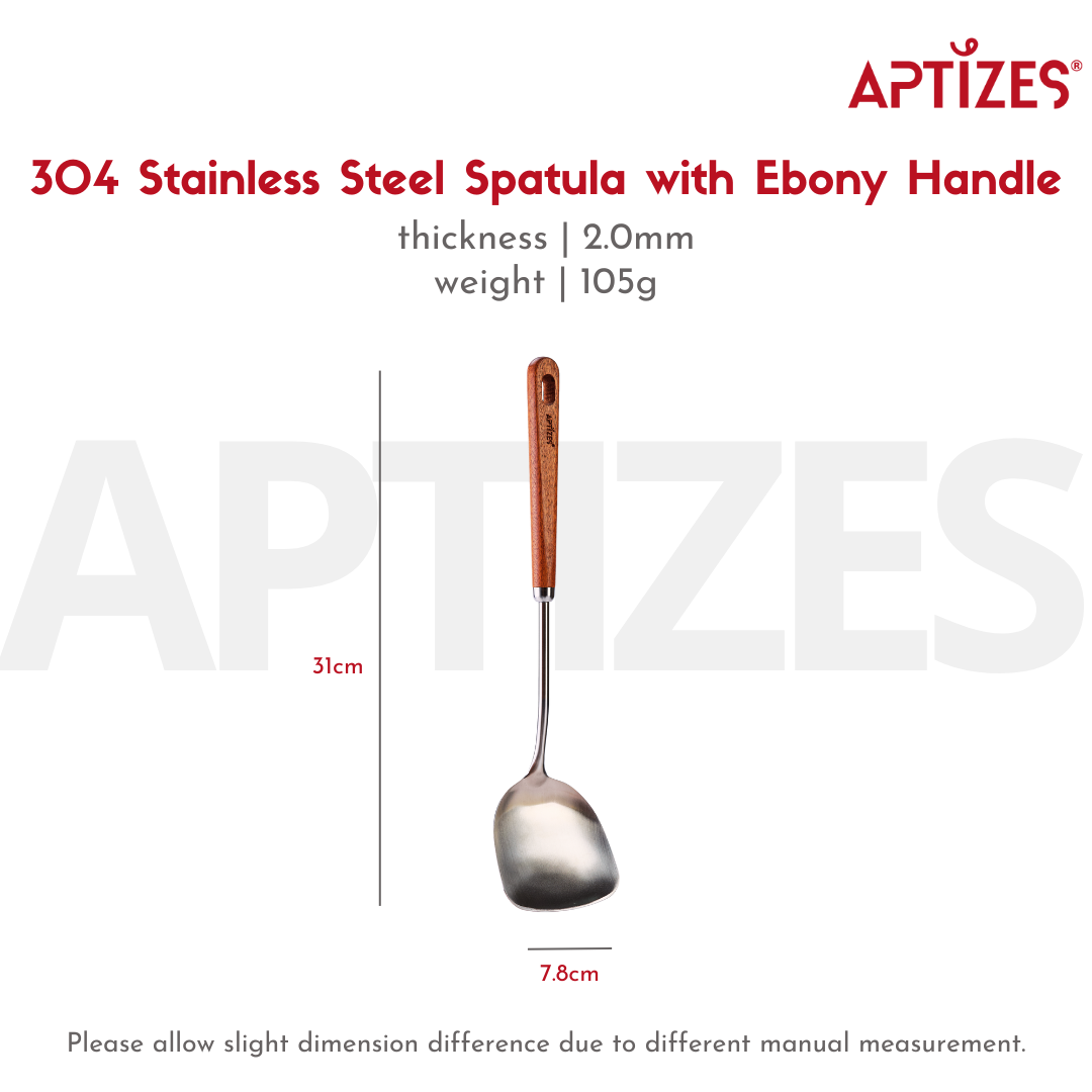 304 Stainless Steel with Ebony Handle
