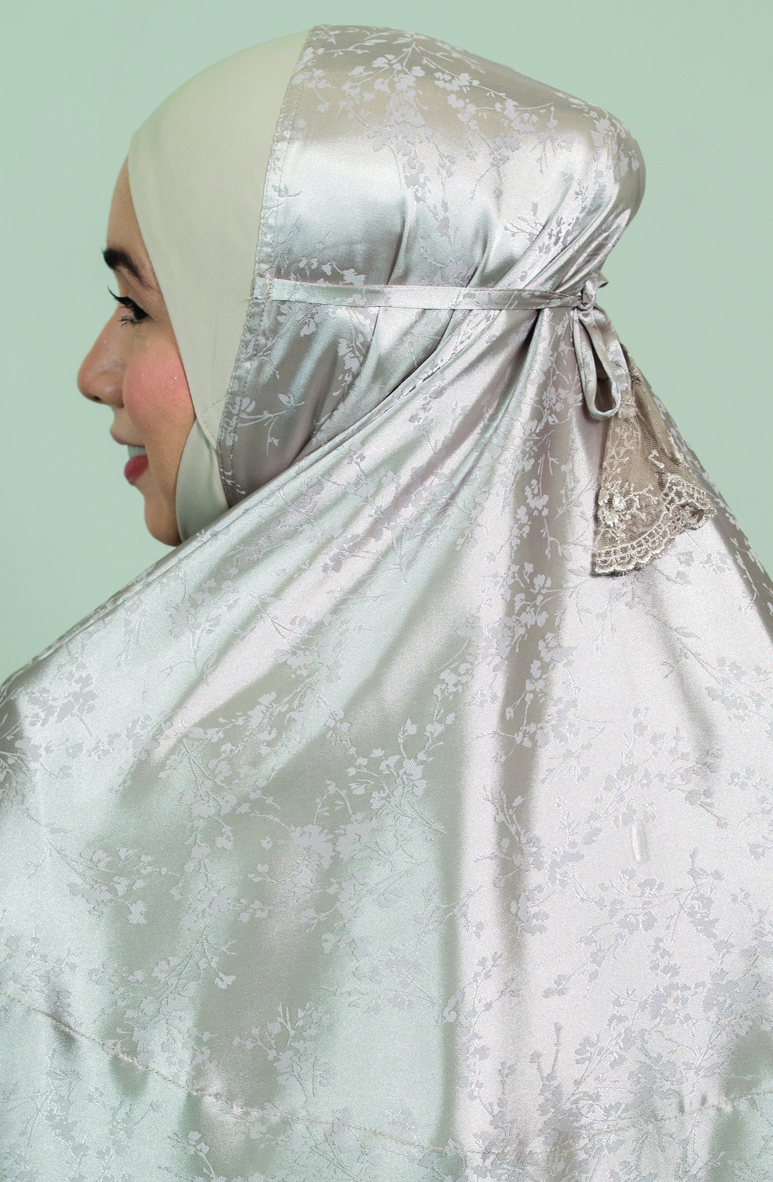 23825-W Telekung Back (Nude)