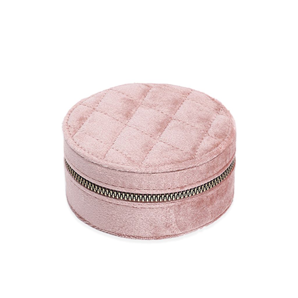 02_Souffle｜絲絨｜菱格紋｜首飾盒-玫瑰荔枝