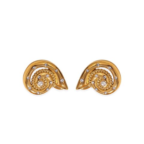 04_1HORIZON｜鑲鑽｜蝸牛｜耳環