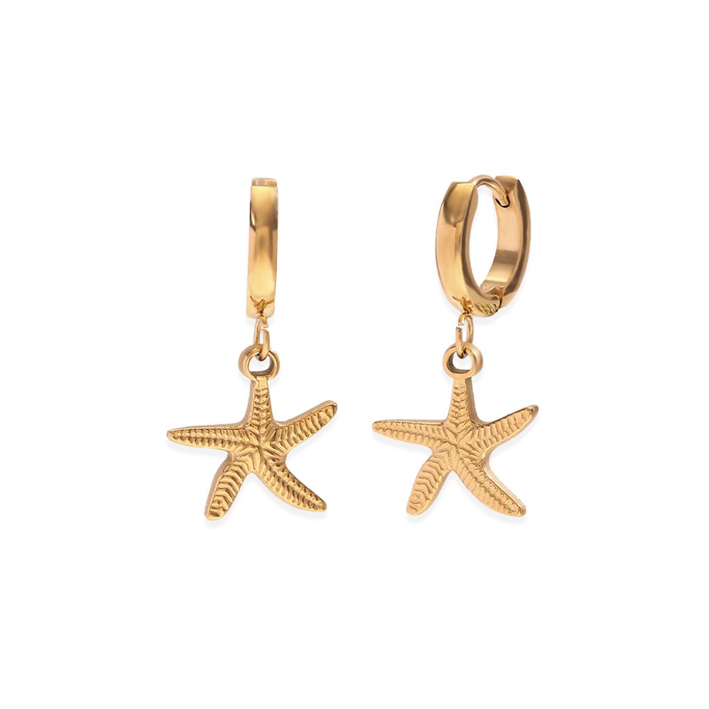 17_HORIZON｜海星｜貝殼｜垂墜｜耳環-海星01