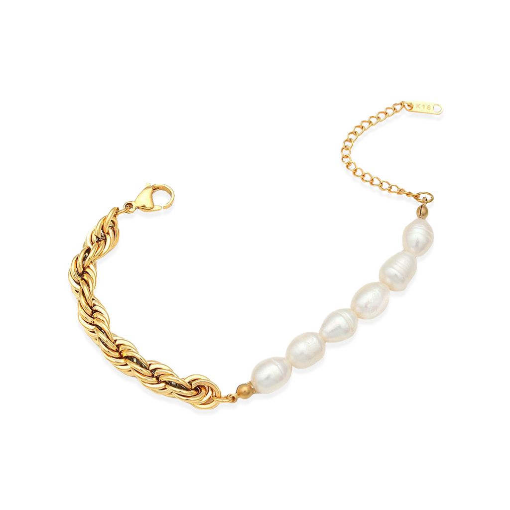 19_HORIZON｜淡水珍珠｜巴洛克｜麻花｜手鍊