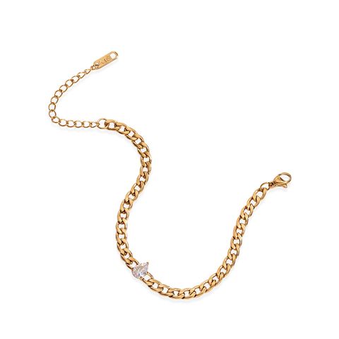 32+33_RADIANT水滴形｜鑲鑽｜單鑽｜古巴｜手鍊-金