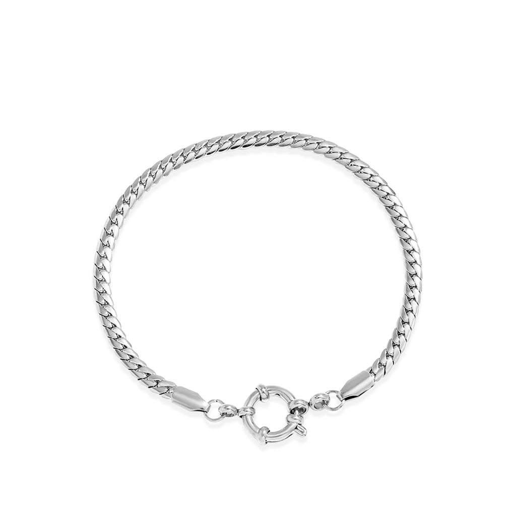 39+40_MERIDIAN ｜彈簧扣｜編織｜魚骨｜手鍊-銀