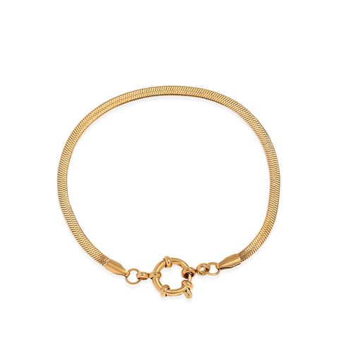 41+42_MERIDIAN ｜彈簧扣｜亮面｜蛇骨｜手鍊-金