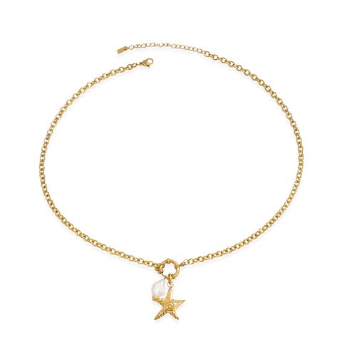 63_HORIZON｜壓紋｜海星｜珍珠｜項鍊