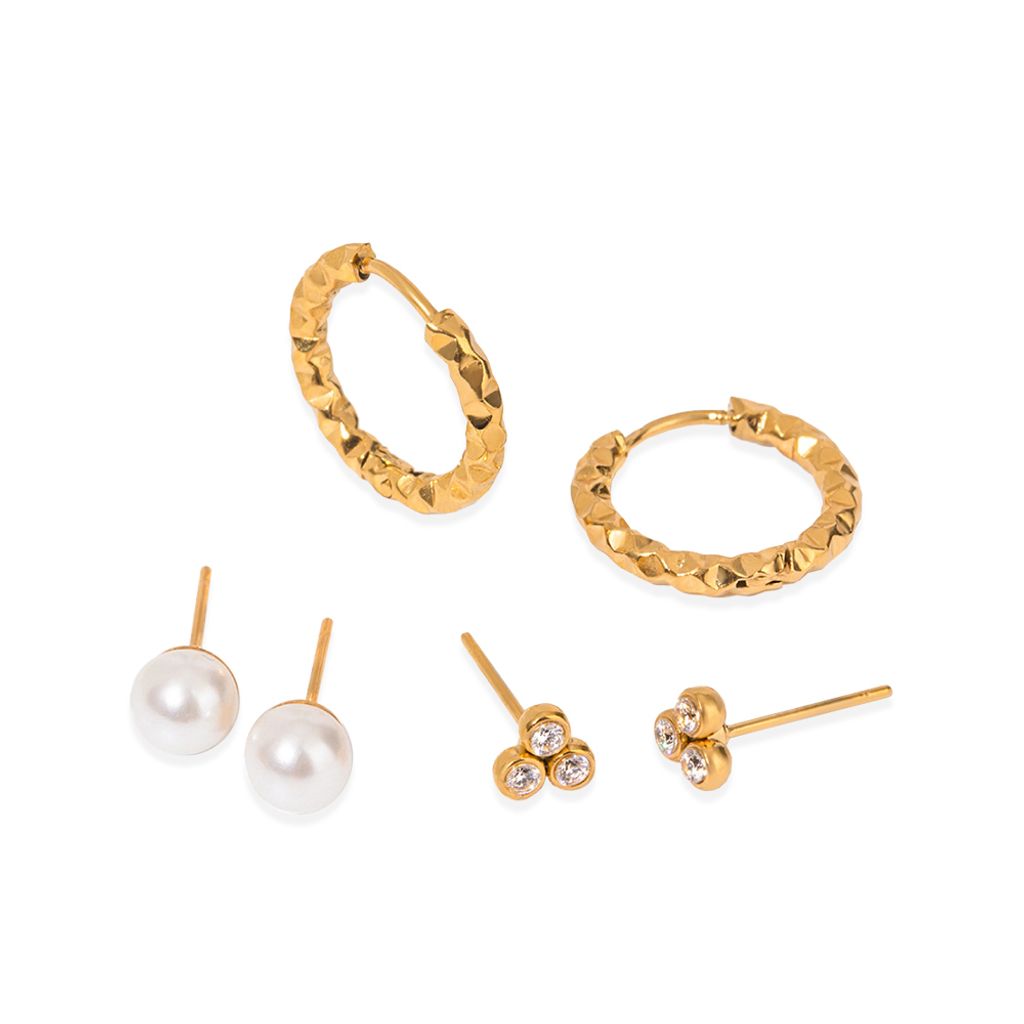 64_HORIZON｜海星｜貝殼｜疊戴｜鑲鑽｜垂墜｜耳環-1