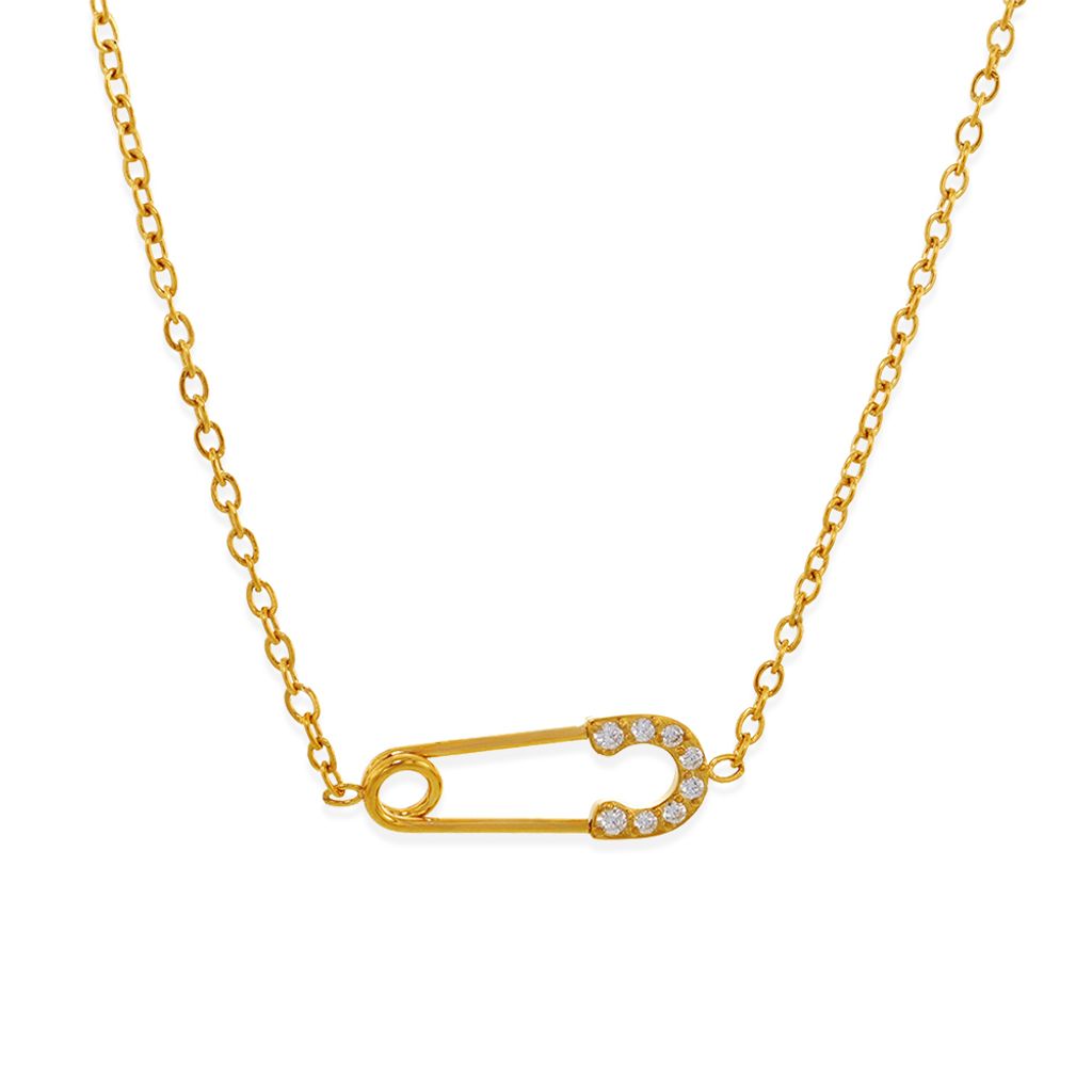 78_RADIANT｜鑲鑽｜別針｜鎖骨｜項鍊-金