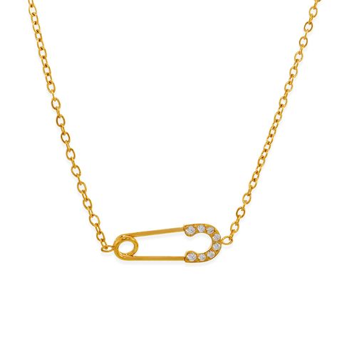 78_RADIANT｜鑲鑽｜別針｜鎖骨｜項鍊-金