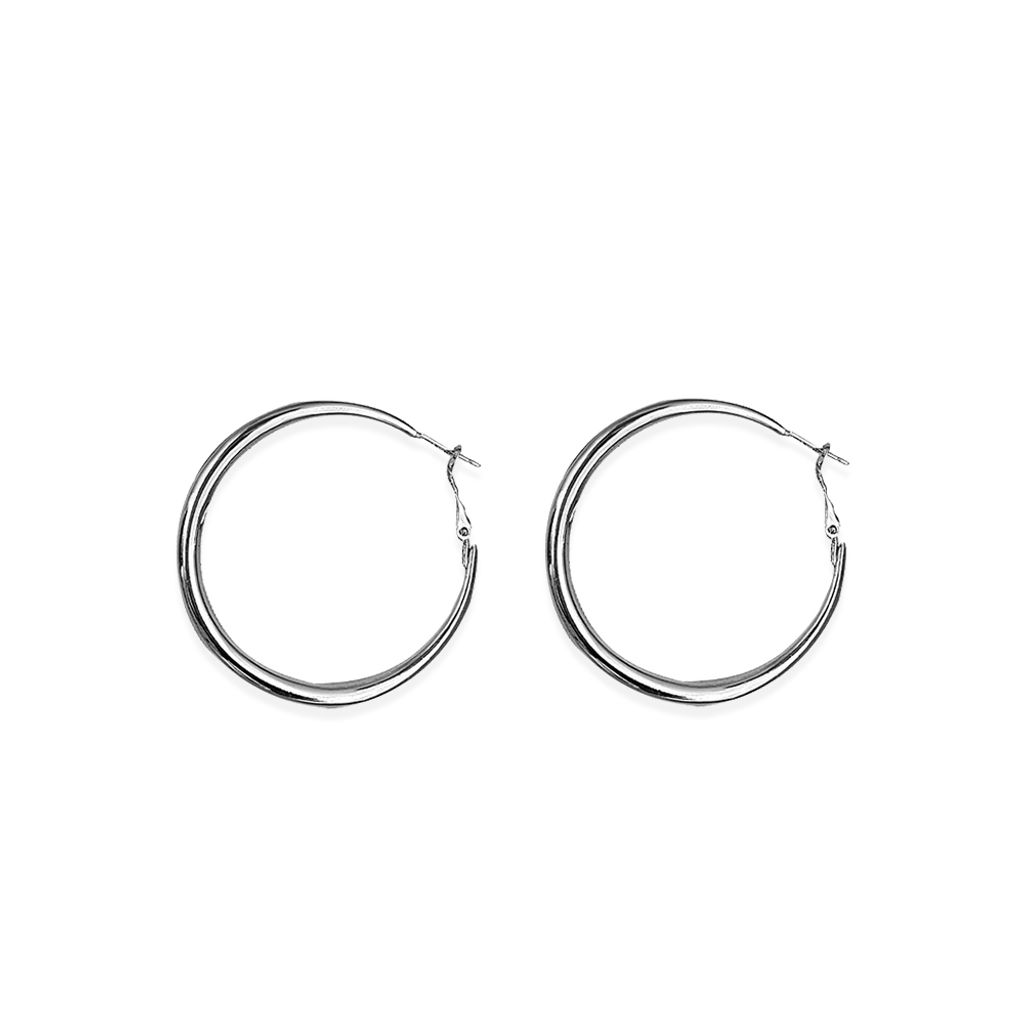 140+141_BOLD｜925純銀｜大圈圈｜光面｜耳環-銀