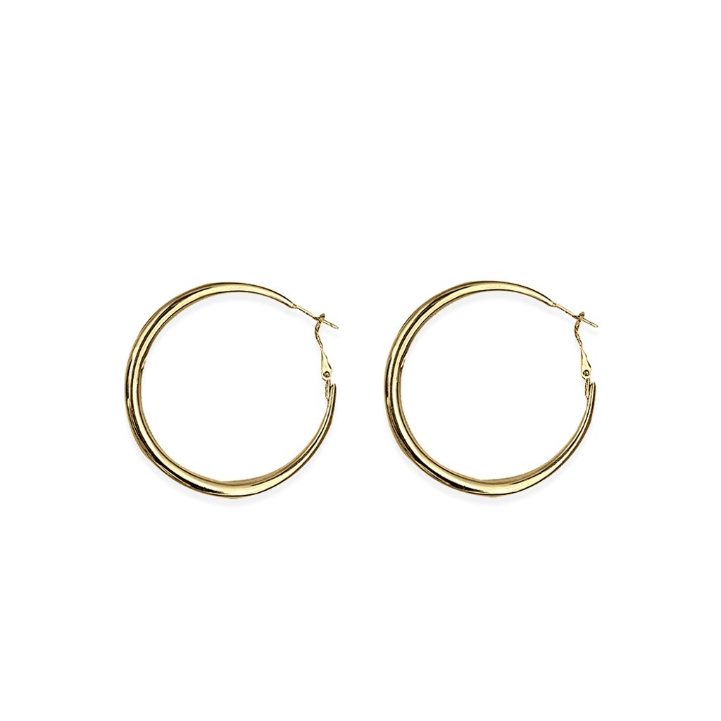 140+141_BOLD｜925純銀｜大圈圈｜光面｜耳環-金