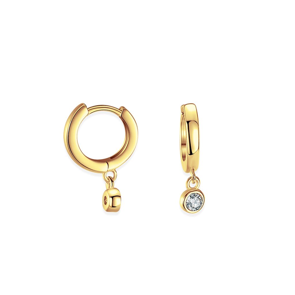 142_STELLAR｜莫桑鑽｜925純銀｜鑲嵌｜垂墜｜耳環-金