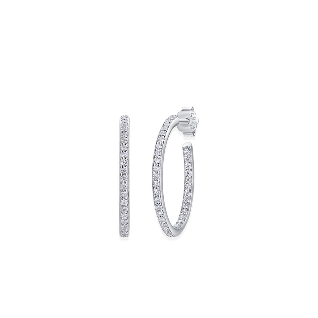 150_STELLAR｜莫桑鑽｜925純銀｜滿鑽｜圈圈｜耳環