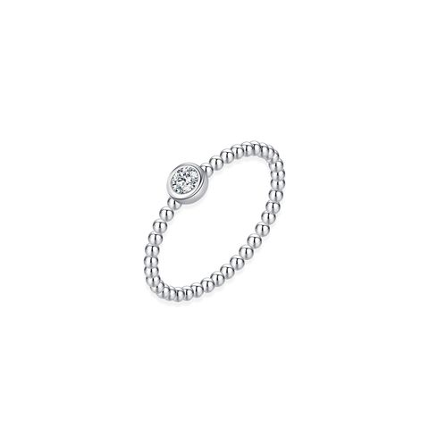 160_STELLAR｜莫桑鑽｜925純銀｜圓球｜單鑽｜戒指