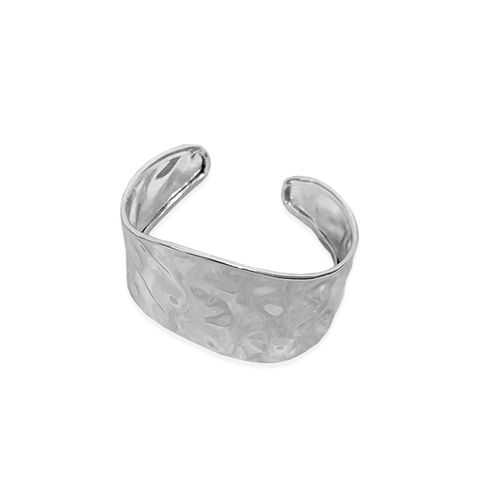 172_RADIANT｜皺褶｜寬版｜開口｜手環-銀