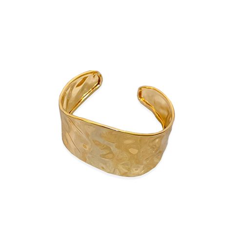 172_RADIANT｜皺褶｜寬版｜開口｜手環-金