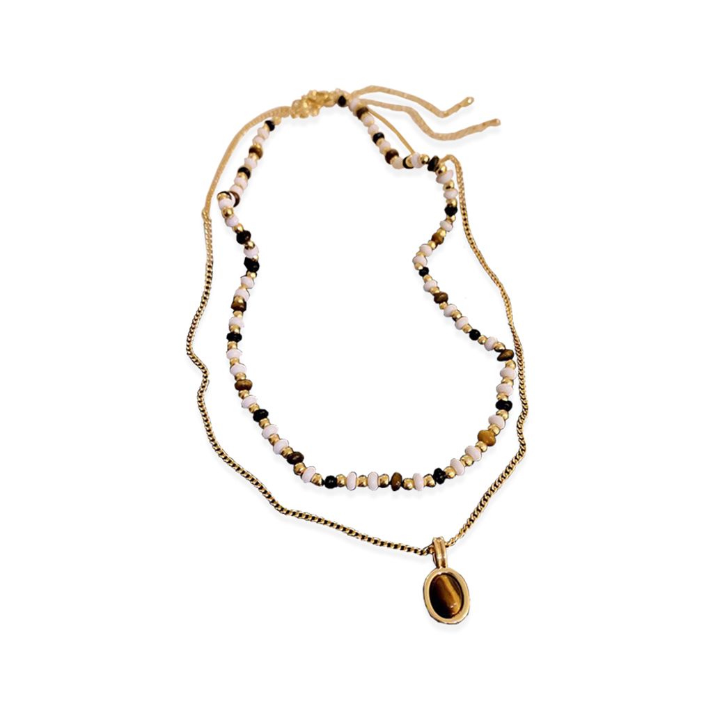 174_LUSTRE｜虎眼石｜幾何｜疊戴｜鎖骨｜項鍊