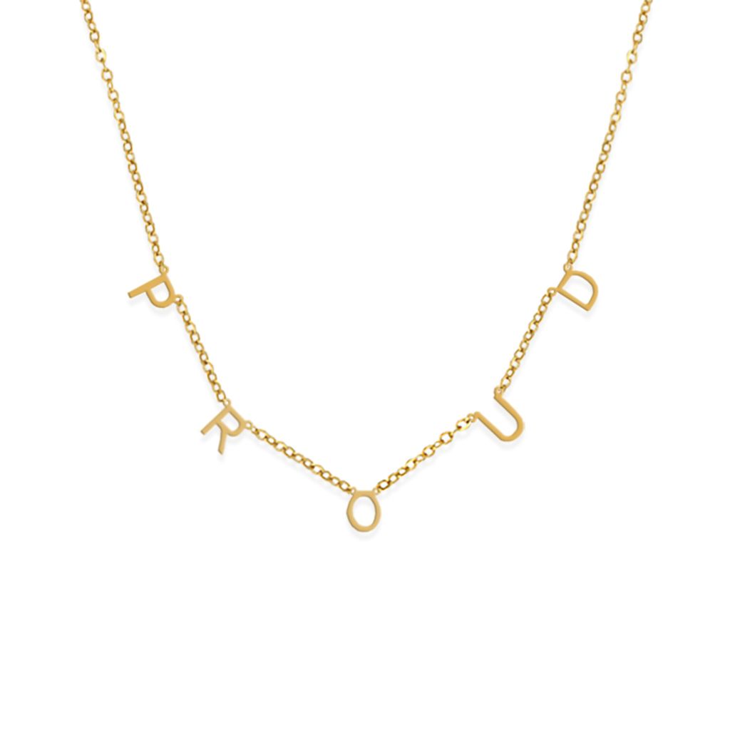 175_RADIANT｜字母｜訂製｜法式｜鎖骨｜項鍊-PROUD-為自己感到驕傲