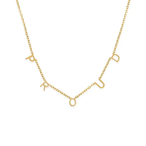 175_RADIANT｜字母｜訂製｜法式｜鎖骨｜項鍊-PROUD-為自己感到驕傲