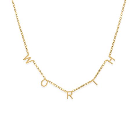 175_RADIANT｜字母｜訂製｜法式｜鎖骨｜項鍊-WORTH-值得擁有