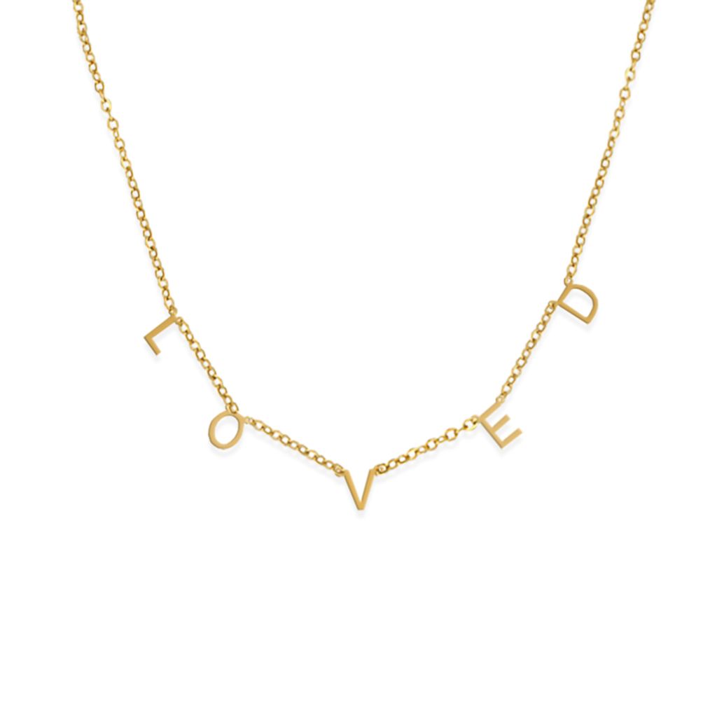 175_RADIANT｜字母｜訂製｜法式｜鎖骨｜項鍊-LOVED-被愛著的