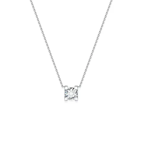 177_STELLAR｜莫桑鑽｜925純銀｜單鑽｜鑲嵌｜項鍊