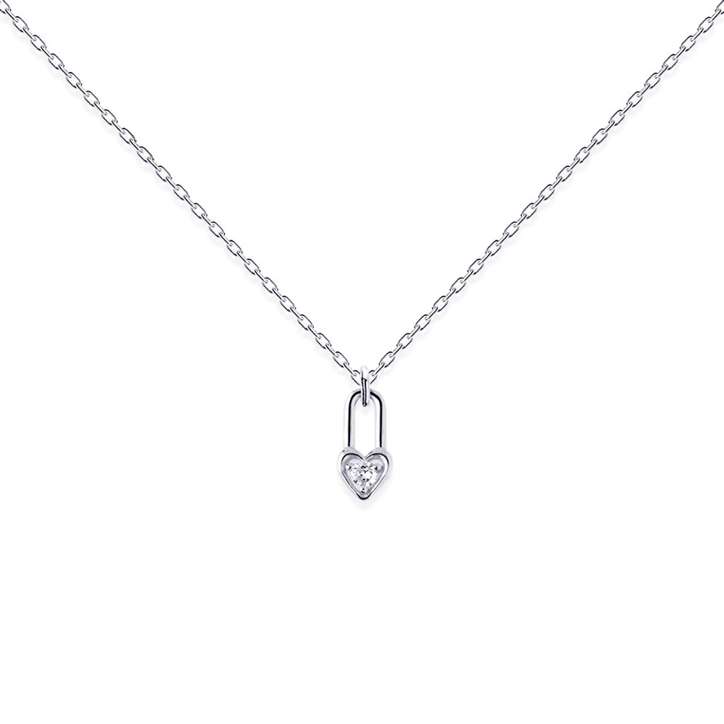 25單鑽愛心鎖N0046