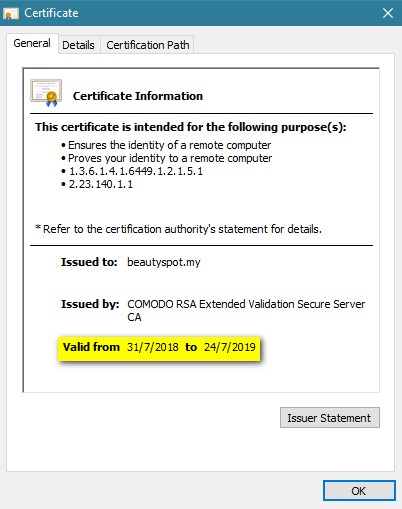 SSL certificate