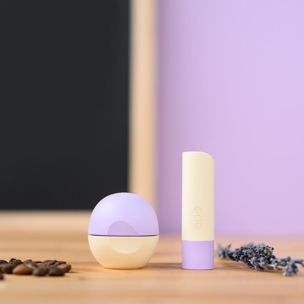 EOS Flavor Lab Collection Lavender Vanilla Latte Stick and Sphere Lip Balm, 2 Pack