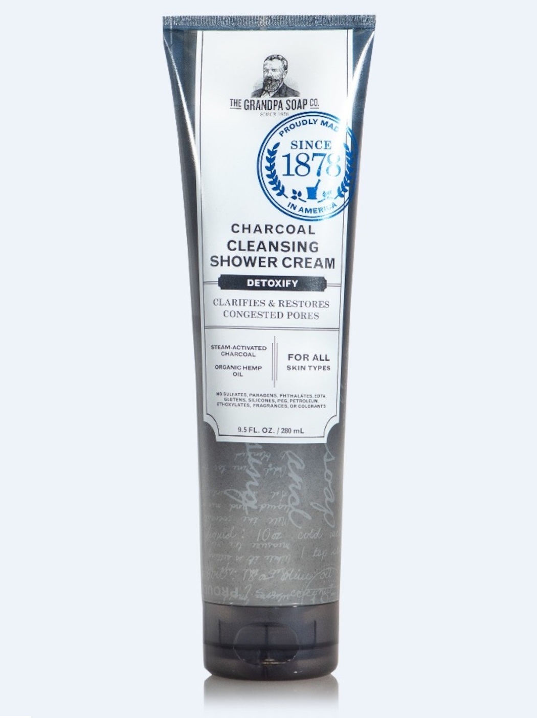 Grandpa Soap Co. Charcoal Cleansing Shower Cream (Detoxify) 9.5 oz