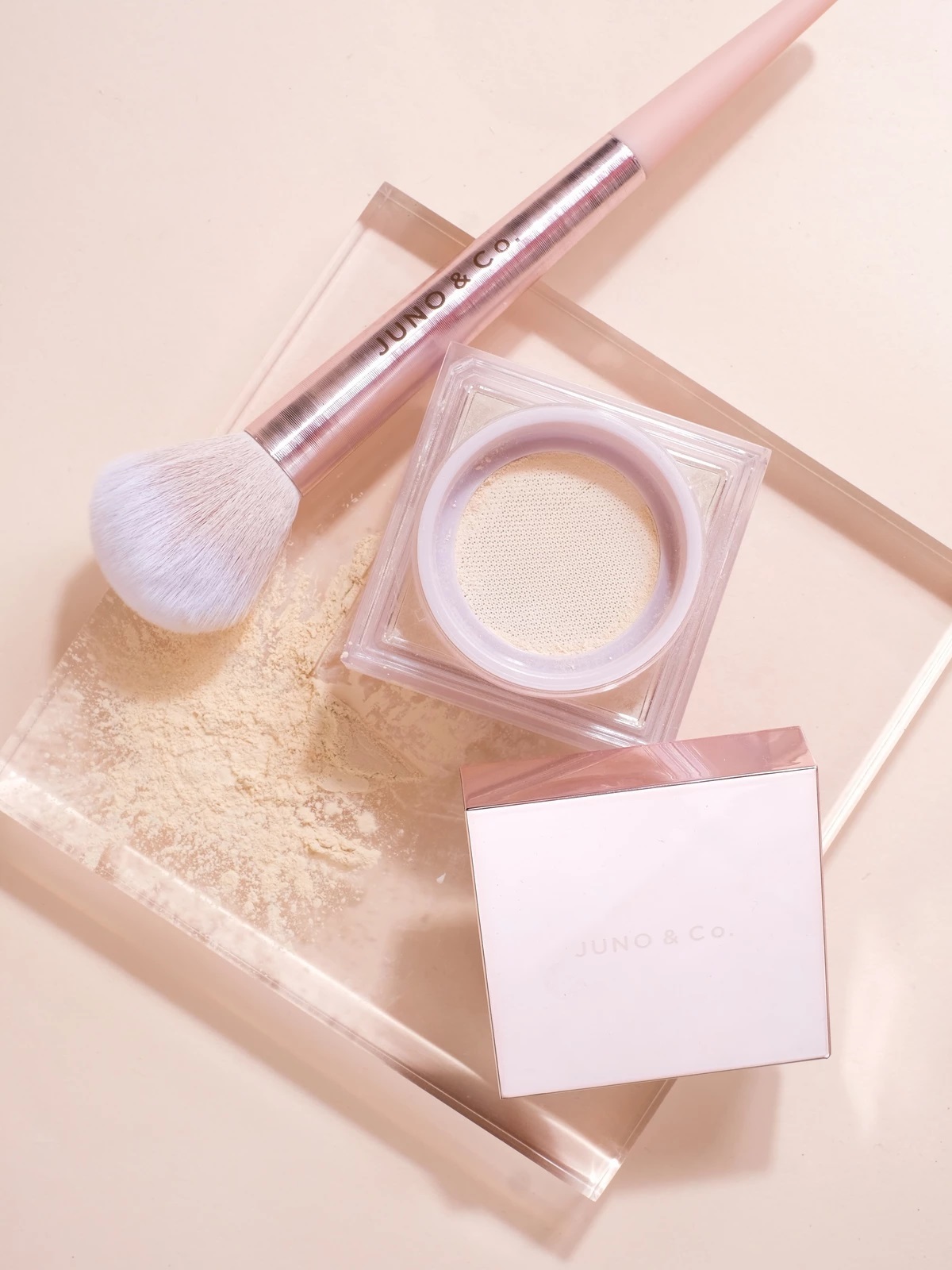 Juno & Co JUNO BLUR Makeup Setting Powder Brightening Beautyspot Malaysia's Health