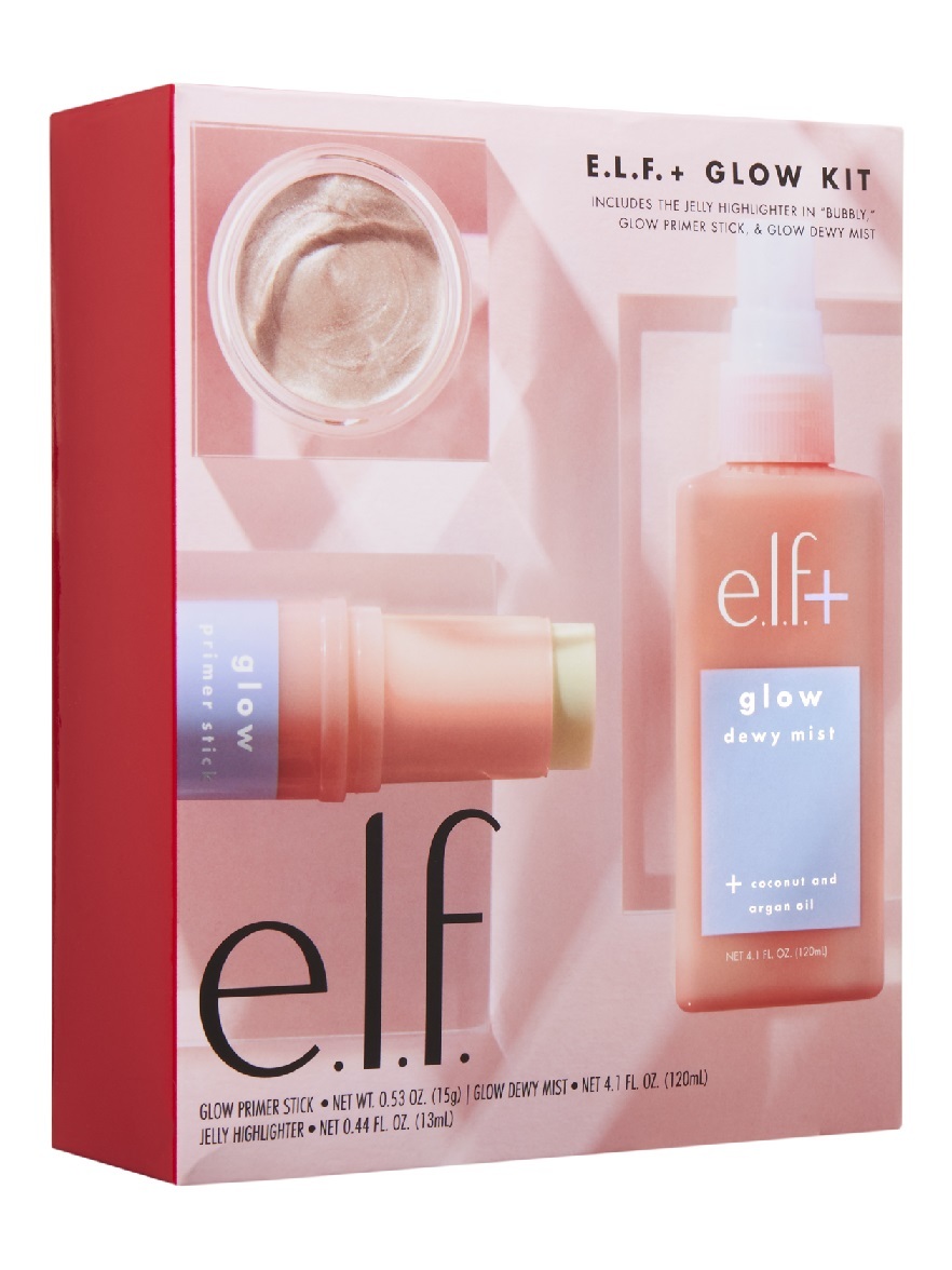 e.l.f.+ Glow Kit (Primer Stick, Jelly Highlighter, and Dewy Mist Set