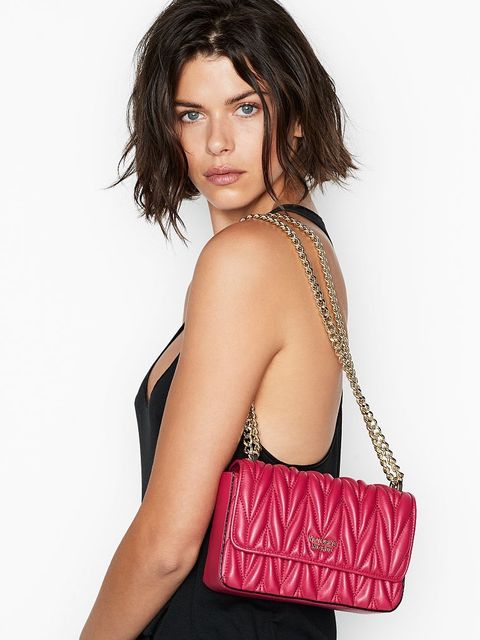 Bond Street Victoria Secret Bag Red Victoria's Secret Pebbled V