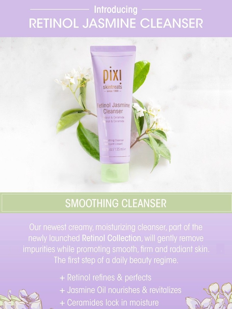Pixi Retinol Jasmine Cleanser – Beautyspot | Malaysia's Health & Beauty  Online Store