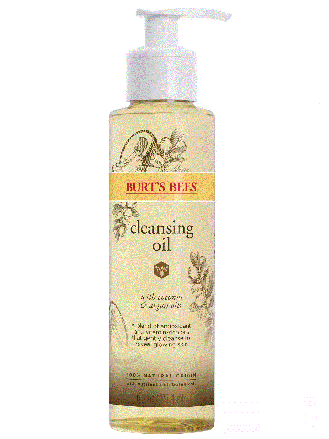 Burt's Bees Facial Cleansing Oil with Coconut & Argan Oil 6 oz